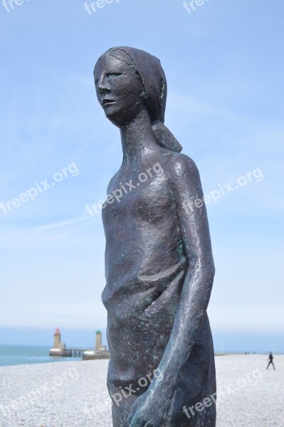 Statue Bronze Sculpture Woman Face