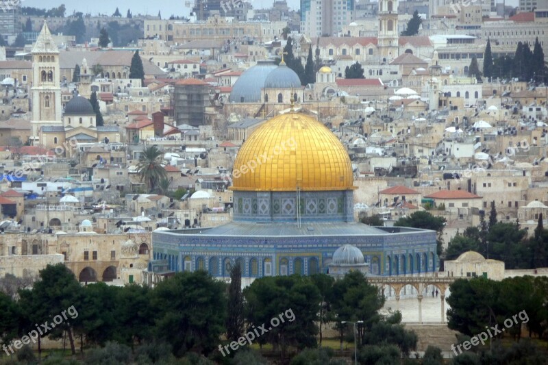 Israel Jerusalem Dome Of The Rock Temple Holy