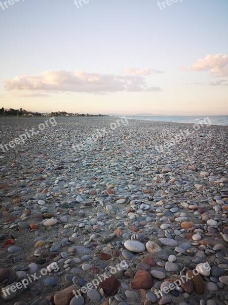 Beach Sea Stones Costa Valencia