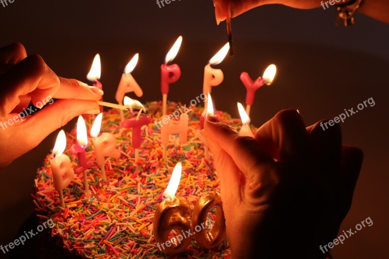 Cake Candles Birthday Flame Dessert