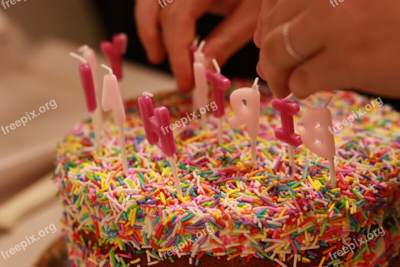 Cake Candles Birthday Sweet Party