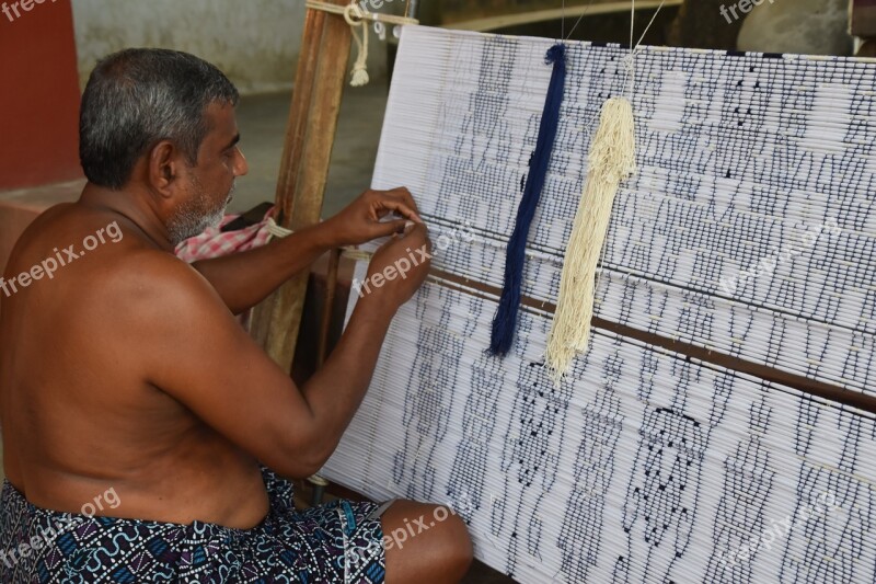 Handloom Weaving Loom Weaver Textile