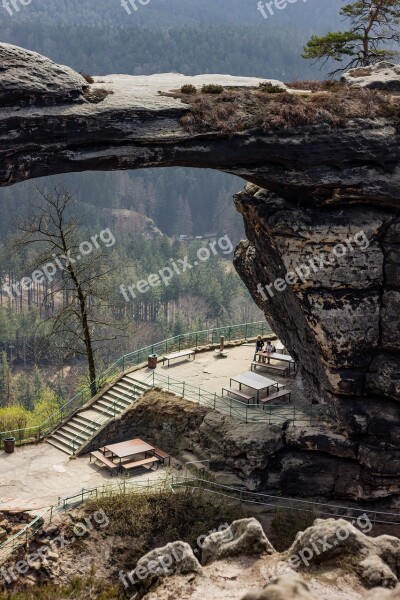 Elbe Sandstone Travel Nature View Mountains