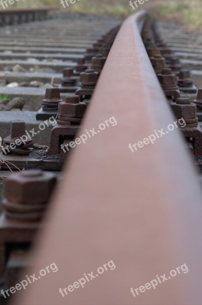 Railway Rails Rust Steel Iron