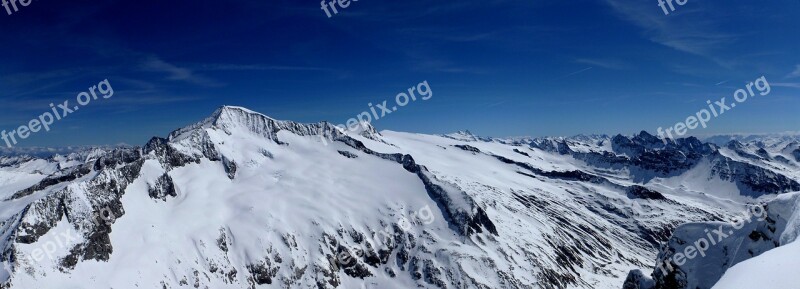 Grossvenediger Austria Alpine Mountain Winter