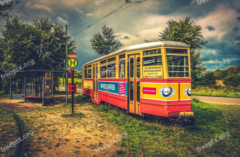 Tram Stop Transport Rail Traffic Traffic