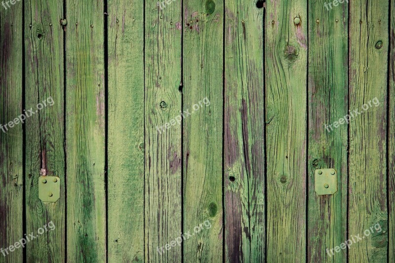 Fence Wood Green Texture Rustic