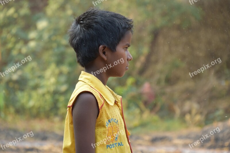 Indian Kid Portrait Boy Child