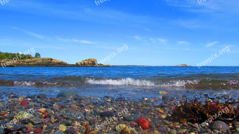 Landscape Sea Holiday Blue Sky Rocks