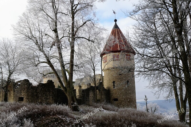 Castle Ruin Tower Fortress Middle Ages