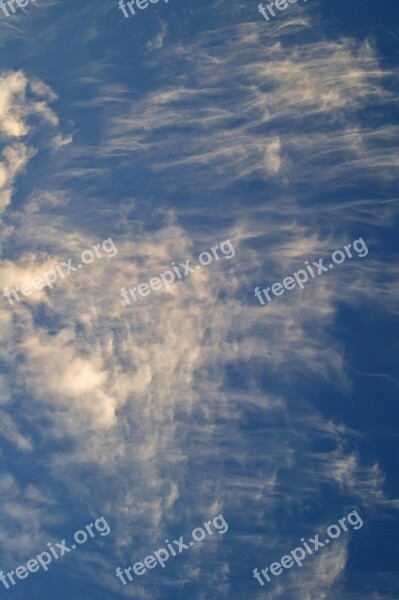 Clouds White Blue Cloudscape Delicate