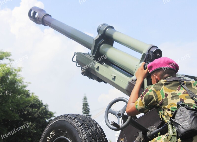 Soldier Java Surabaya Indonesia Gun