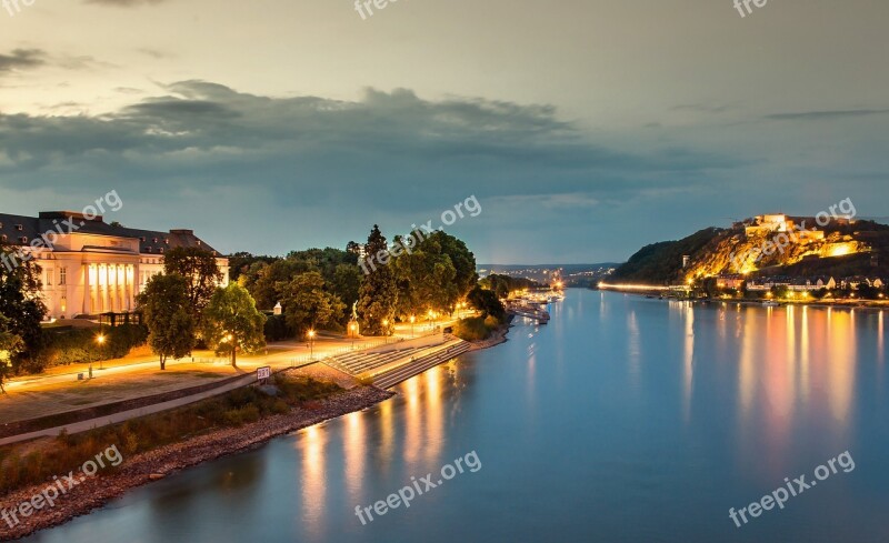 Koblenz Rhine Ehrenbreitstein Fortress Castle