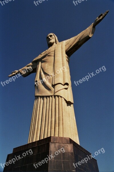 America Brazil Symbol Christ Free Photos