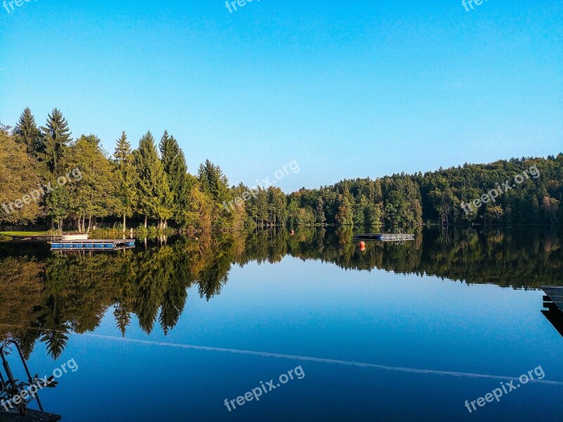 Lake Tüttensee Mirroring Reflection Water