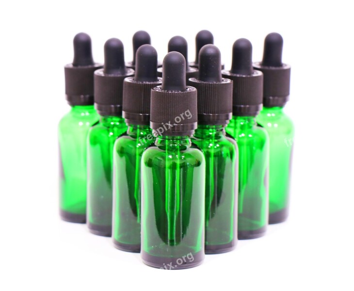 Green Glass Dropper Bottles Free Photos