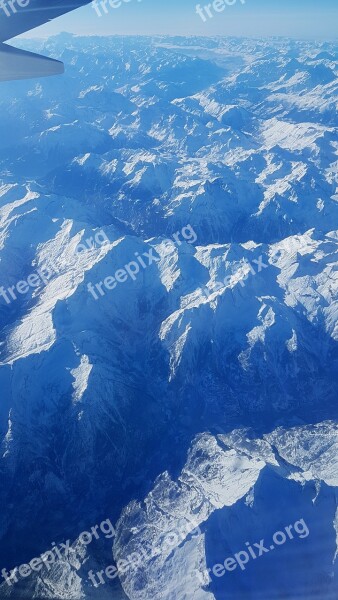 Blue Air Snow Cold Mountains