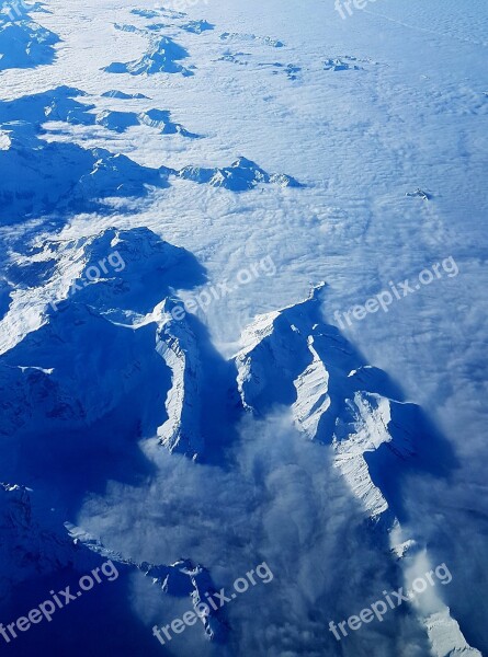 Mountain Winter Blue Snow Mountains