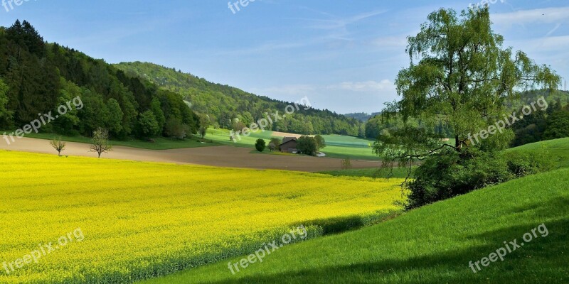 Landscape Nature Wide Farmhouse Fields