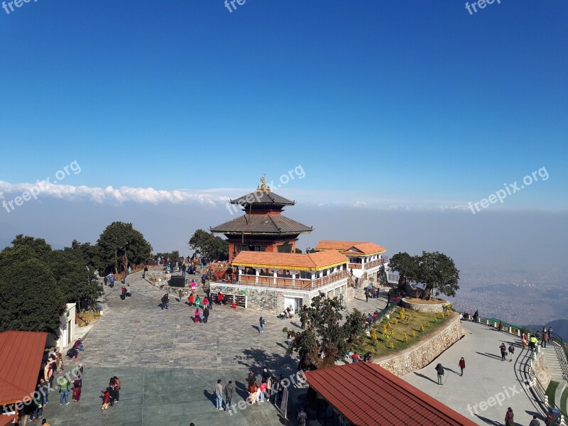 Temple Sky Beauty Nepal Beauty Of Nepal