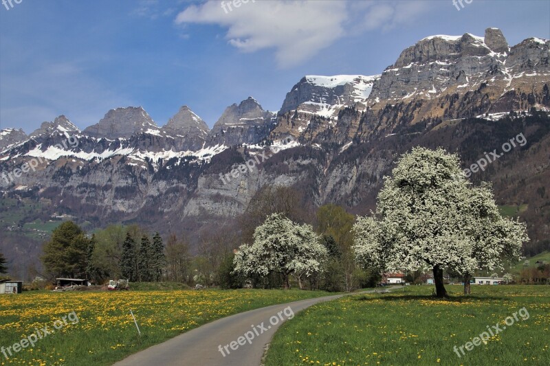 Spring Mountains Way Snowy View