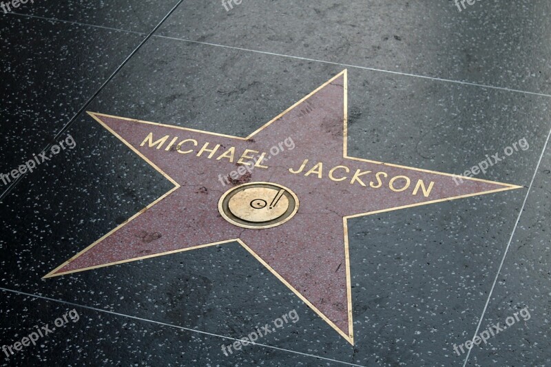 Hollywood Los Angeles Walk Of Fame Michael Jackson Famous