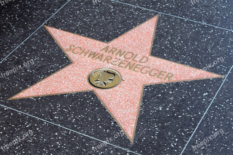 Hollywood Los Angeles Walk Of Fame Arnold Schwarzenegger Famous