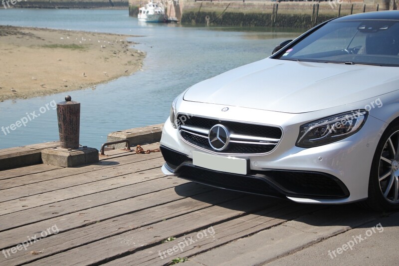 Voiture Mercedes Port Bateau Mer