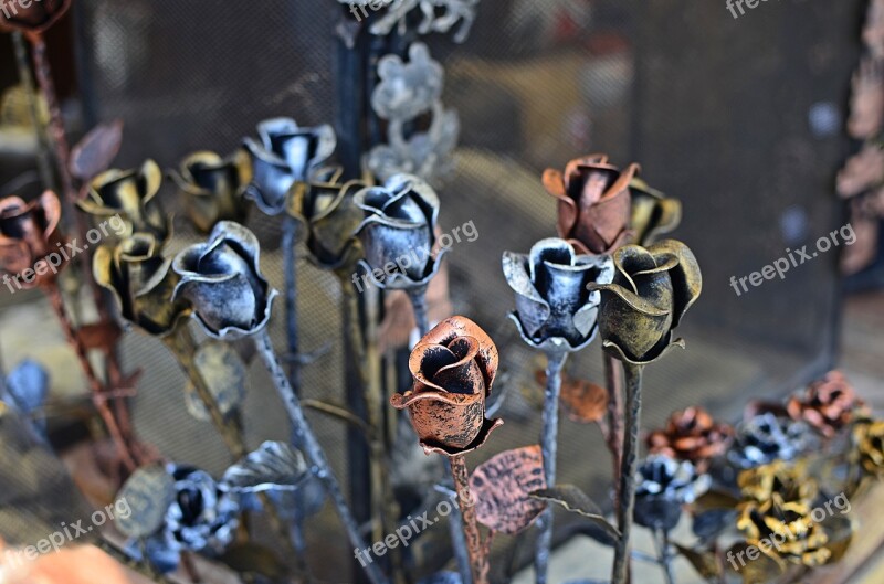 Roses Metal Metalwork Blacksmithing Artistic