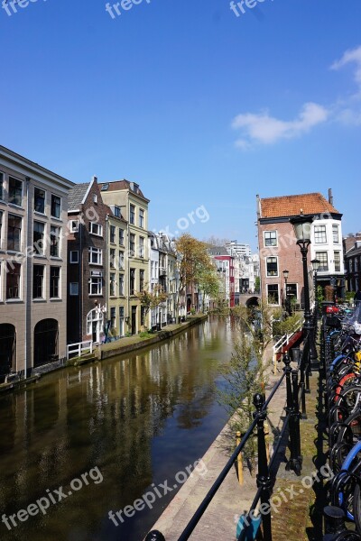 Utrecht Canal Holland Boats Water