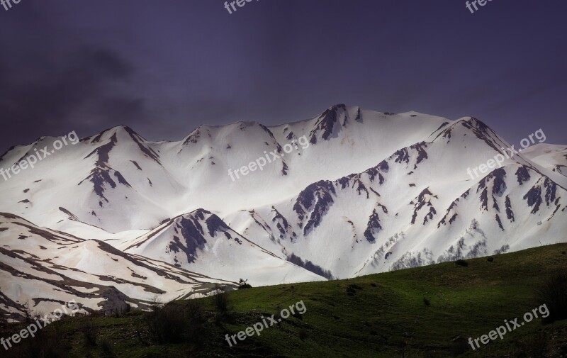 Mountain Peak Landscape Sky Summit