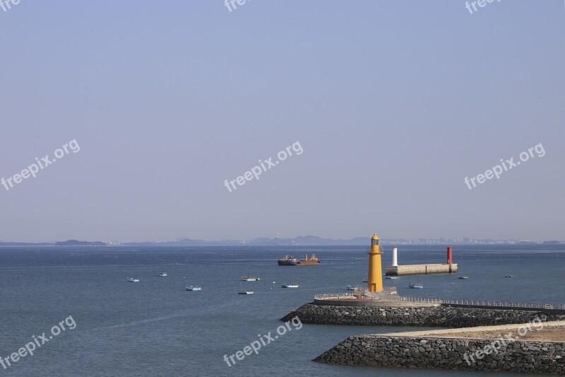 Sea Lighthouse Coast Beach Scenery