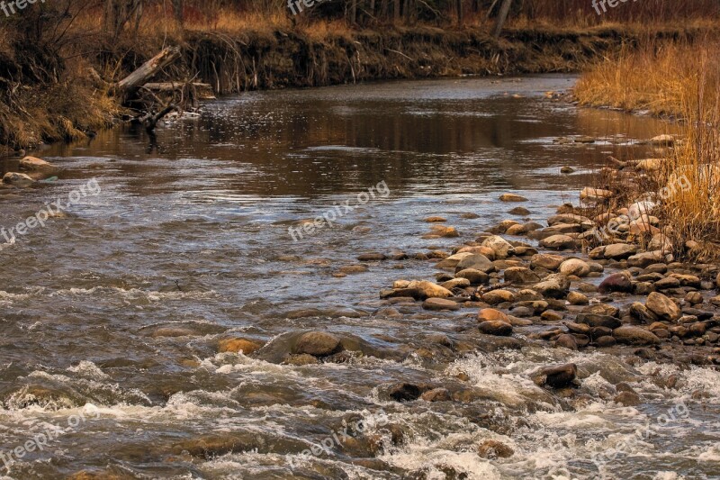 Nature River Stream Landscape Water