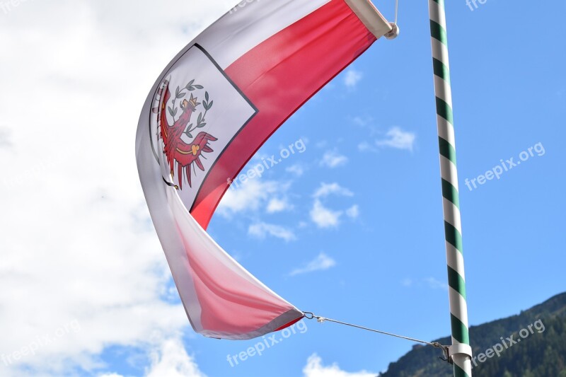 Tirol Flag Austria Alps Alpine