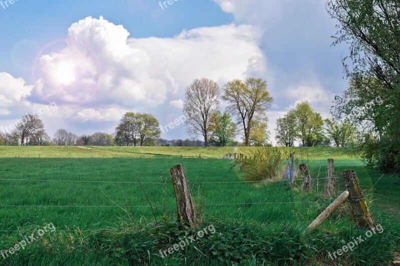 Landscape Auen Nature Mood Sky