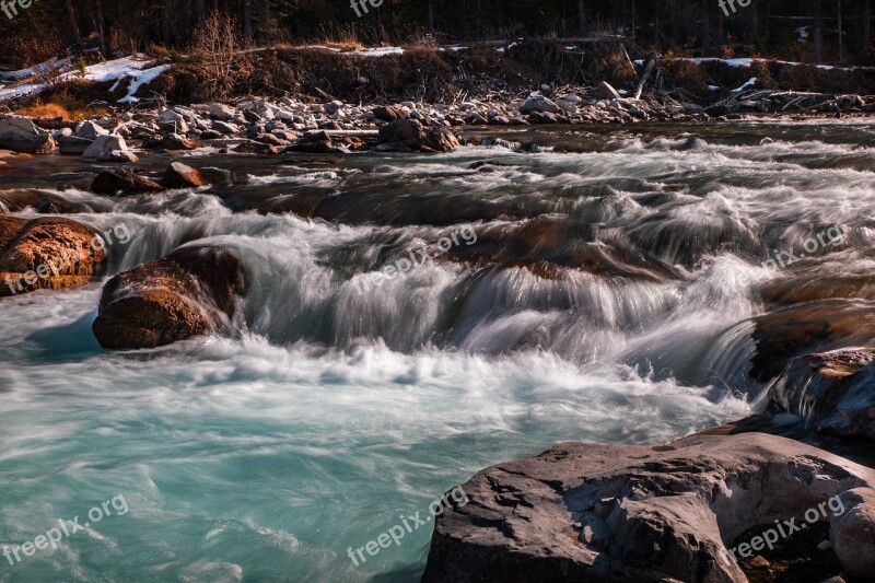 Nature River Falls Landscape Water