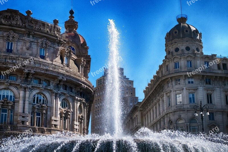 Genoa Piazza De Ferrari Italy Italiana