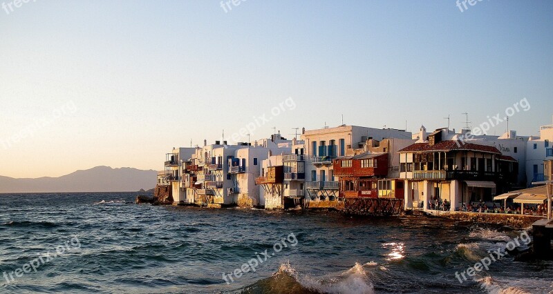 Mykonos Little Venice Sun Sea Cyclades