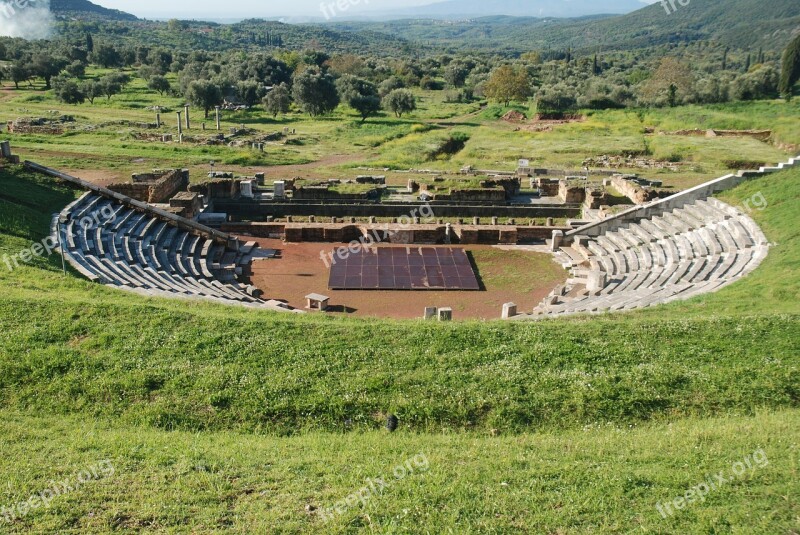 Ancient Messina Monument Greece Theatre