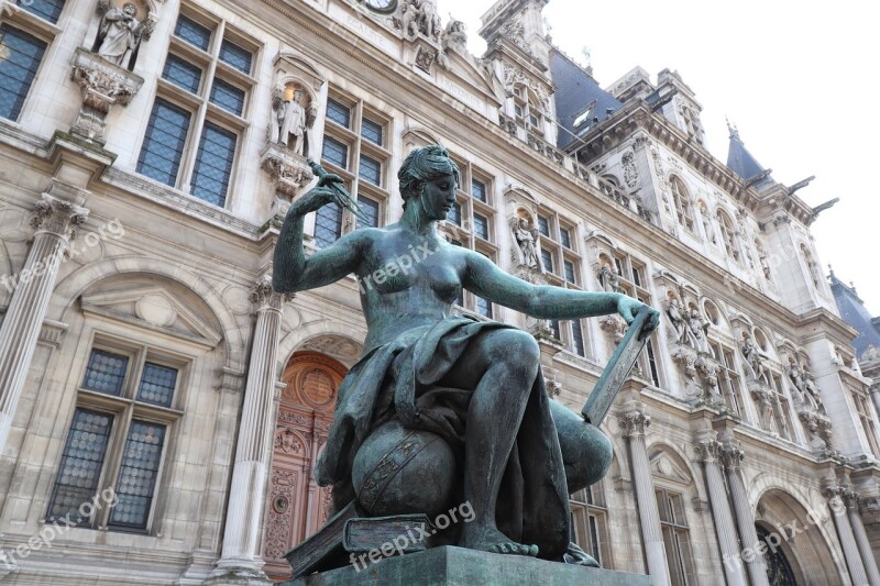 Sculpture Statue Woman Nude City Hall