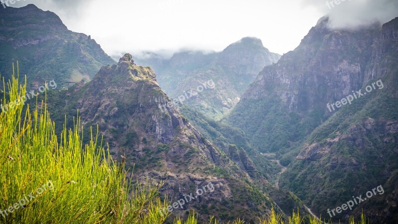 Mountains Nature Portugal Madeira Landscape