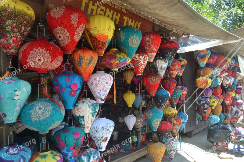 Vietnam Hoi An Lanterns Light Color