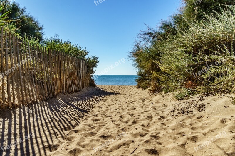 Away Beach Serignan South Of France Sand Beach