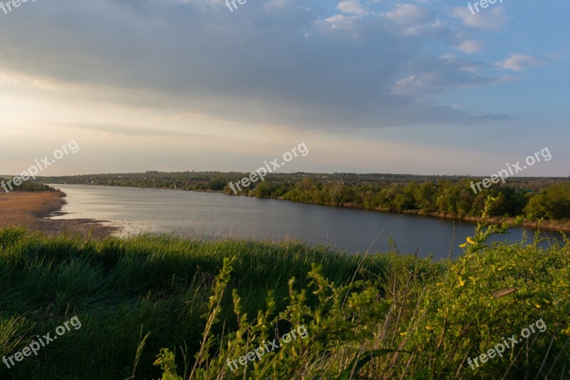 Landscape Russian Landscape River Don Steppe Nature