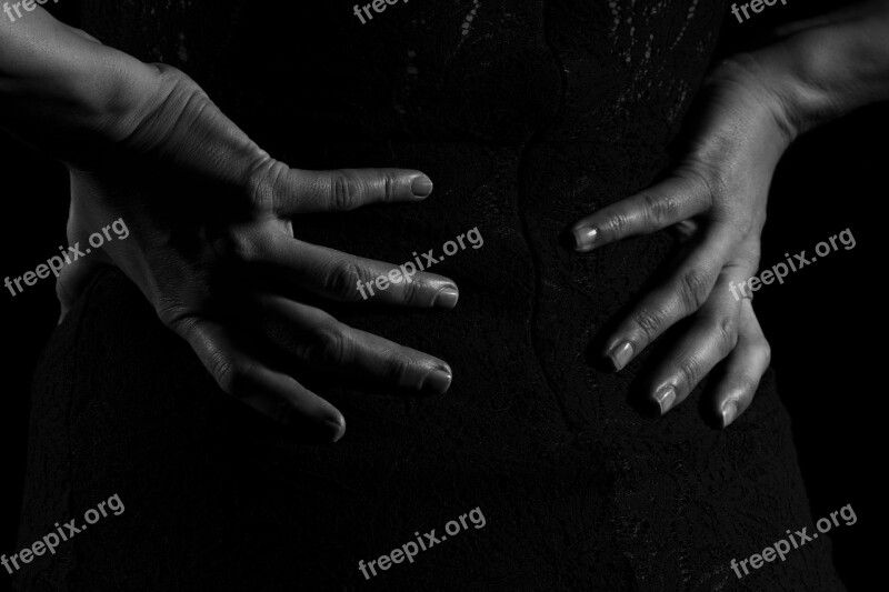 Hands Artist Model Women Black And White