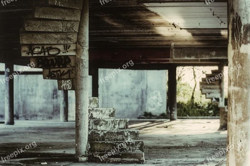 Concrete Stairs Spiral Staircase Shell Stone