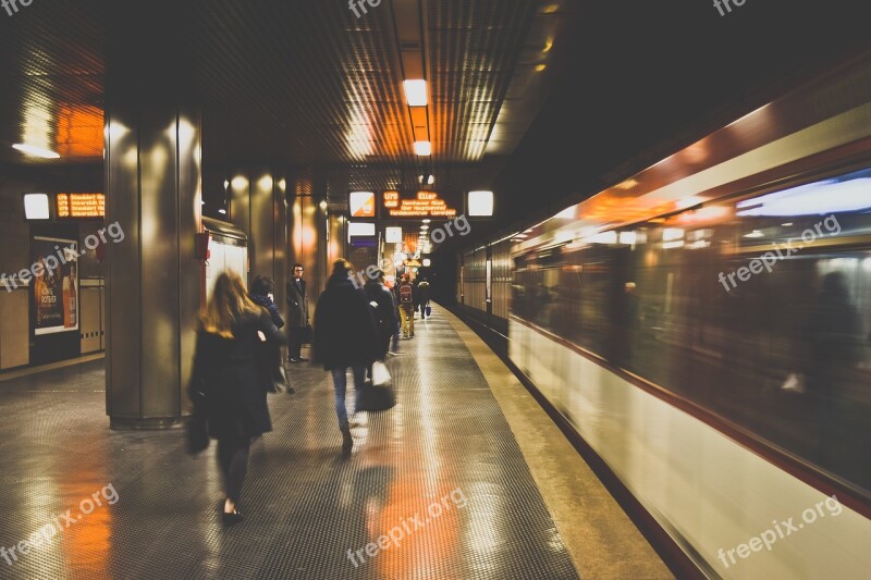 Railway Station Platform Metro Architecture Stop