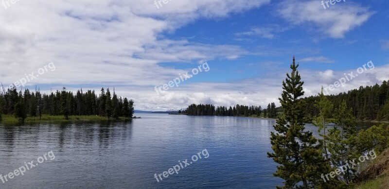 Wyoming Lake Nature Water Landscape