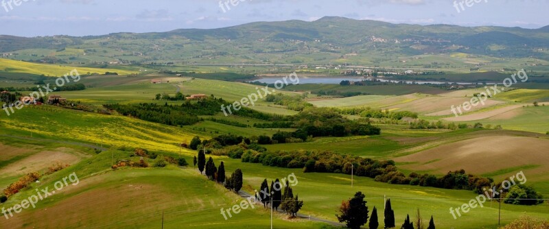 Tuscany Campaign Landscape Hill Summer