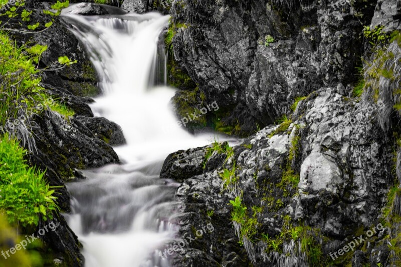 Water Waterfall Mountains Nature Free Photos